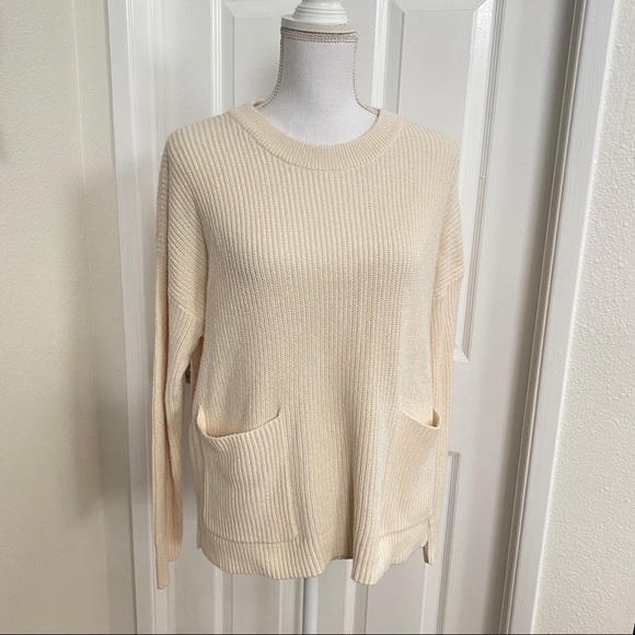 NWOT Madewell Patch Pocket Pullover Sweater Sz Med - Picture 4 of 6